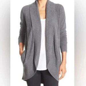 Barefoot Dreams Womens L/XL‎ Gray CozyChic Lite Cardigan Style 452
